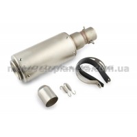 Глушитель (тюнинг)   325*100mm   (нержавейка, овал, серый, прямоток) (akrapovic)   118, шт