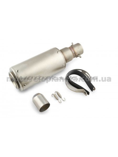 Глушитель (тюнинг)   325*100mm   (нержавейка, овал, серый, прямоток) (akrapovic)   118, шт