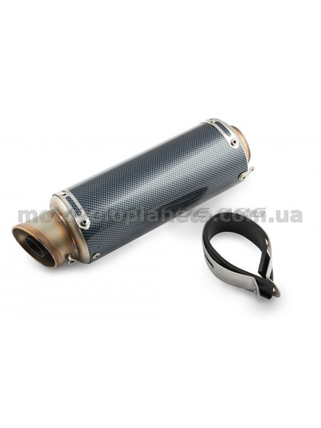 Глушитель (тюнинг)   290*80mm   (нержавейка, карбон серый, прямоток)   118, шт
