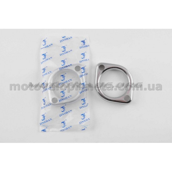 Фланец крепления глушителя   4T CB/CG 125-250   (хром)   JS, шт