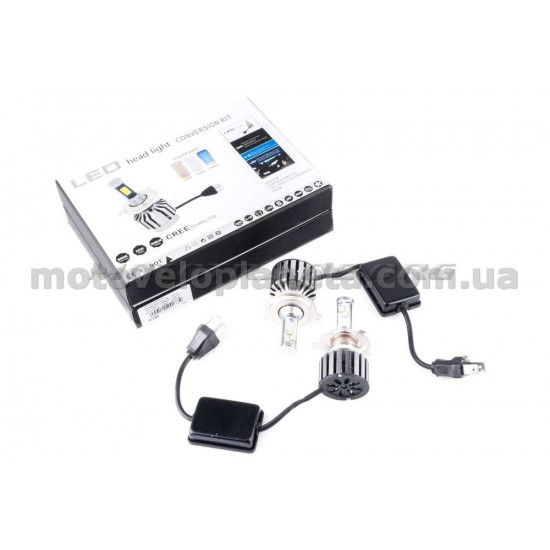 Лампы диодные автомобильные H4   (пара)   (12V 3600 LUMENS, четыре кристалла)   (аналог ксенона)   IZEN   (mod.A), шт