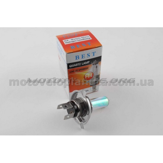 Лампа H4 (авто)   12V 18W/18W   (хамелеон розовый)   BEST   (mod:A), шт