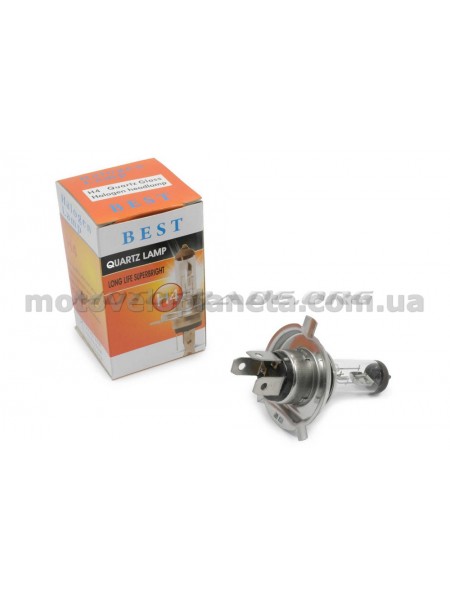 Лампа H4 (авто)   12V 35W/35W   (белая)   BEST   (mod:A), шт