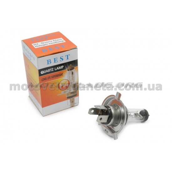 Лампа H4 (авто)   12V 35W/35W   (белая)   BEST   (mod:A), шт