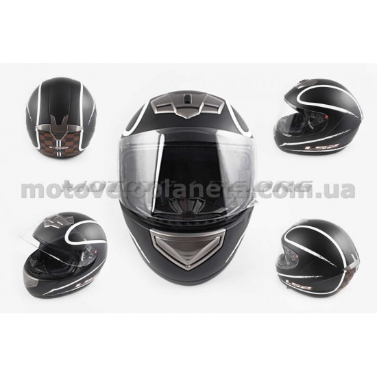 Шлем-интеграл   (mod:368) (size:XL, черный матовый, HIGHWAY)   LS-2, шт