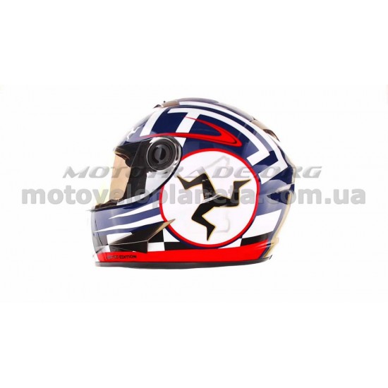 Шлем-интеграл   (mod:B-500) (size:XL, черно-красно-белый)   BEON, шт