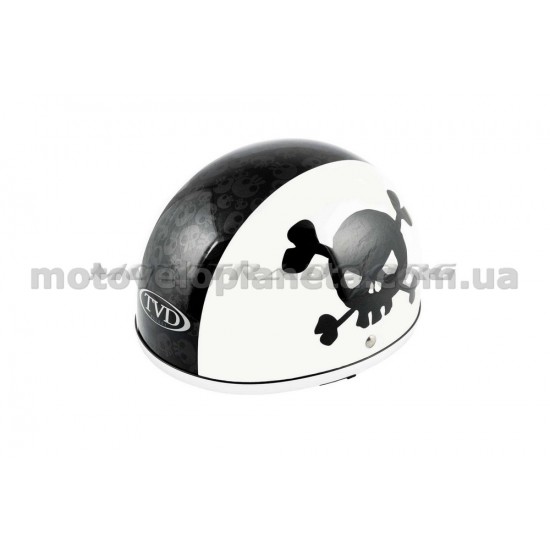 Шлем-каска   (mod:Skull) (size:L, бело-черный)   TVD, шт