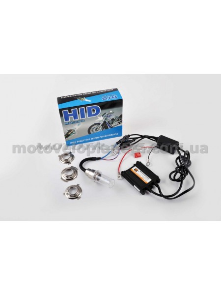Биксенон (мото) H6 DC 8000K slim   KTO, компл.