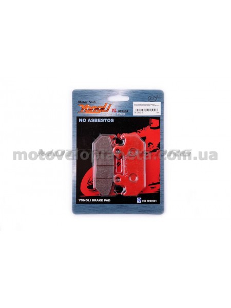 Колодки тормозные (диск)   Honda CBR250F/500F   (красные)   YONGLI, компл.