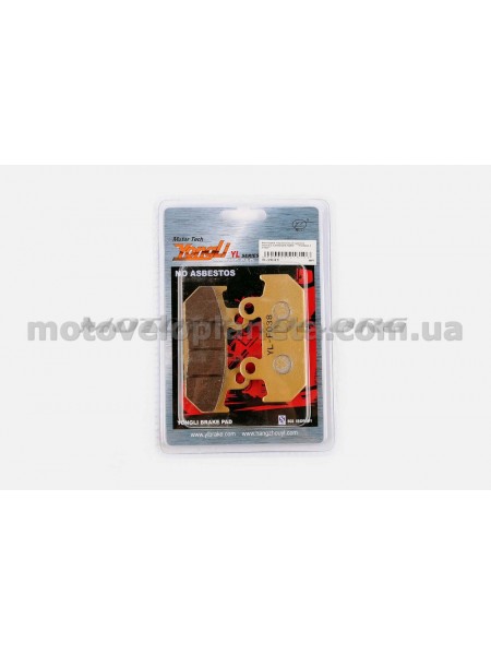Колодки тормозные (диск)   Honda CBR250F/500F   (желтые)   YONGLI PRO, компл.