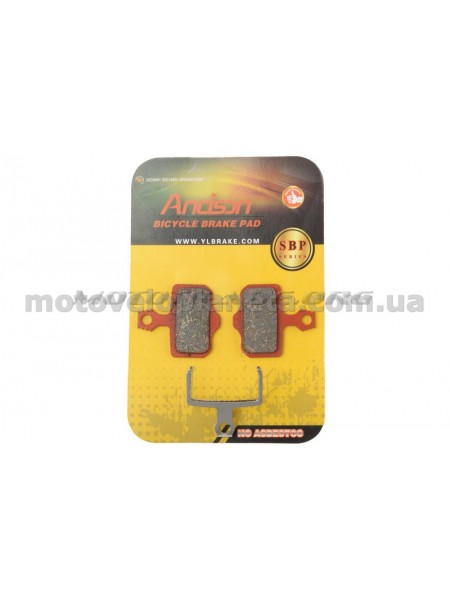 Колодки тормозные велосипедные (дисковые)    Sram X0, X7, X9, XX, Avid Elixir 1,3,5,7,8   (mod:SBP-1021)   ANDSON, компл.