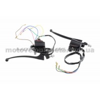 Блоки кнопок руля (пара)   Suzuki AX100   (черные, рычаги, крепление)   KOMATCU   (mod.A), пара