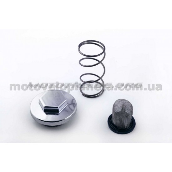 Крышка масляного фильтра   4T CB/CG 125/150   (+фильтр, пружина)   KOMATCU   (mod.A), шт