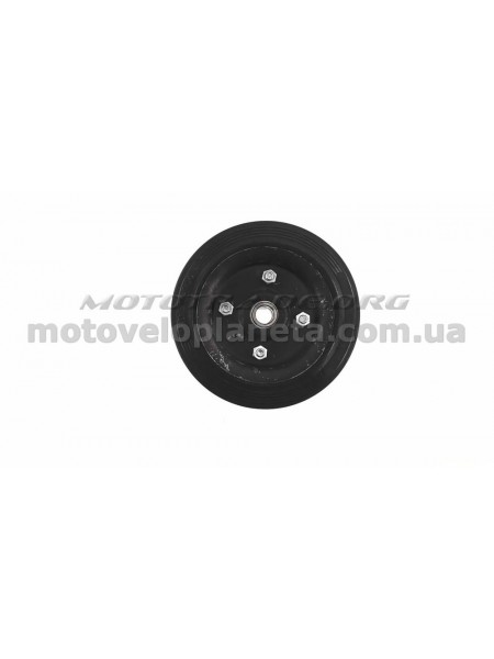 Колесо для тачек и платформ (литая резина)   (180/50- 100mm, под ось 17mm) (2 подшипника)   MRHD, шт