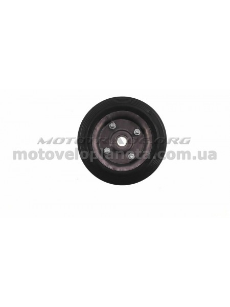 Колесо для тачек и платформ (литая резина)   (180/50- 100mm, под ось 20mm) (1 подшипник)   MRHD, шт