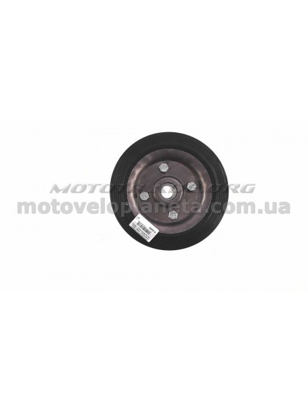 Колесо для тачек и платформ (литая резина)   (180/50- 100mm, под ось 20mm) (2 подшипника)   MRHD, шт