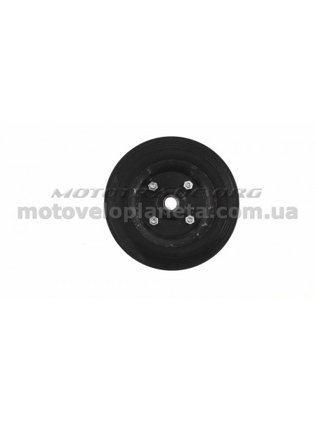 Колесо для тачек и платформ (литая резина)   (200/50- 100mm, под ось 20mm) (2 подшипника)   MRHD, шт