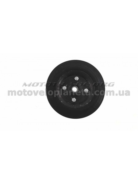 Колесо для тачек и платформ (литая резина)   (200/50- 100mm, под ось 17mm) (2 подшипника)   MRHD, шт