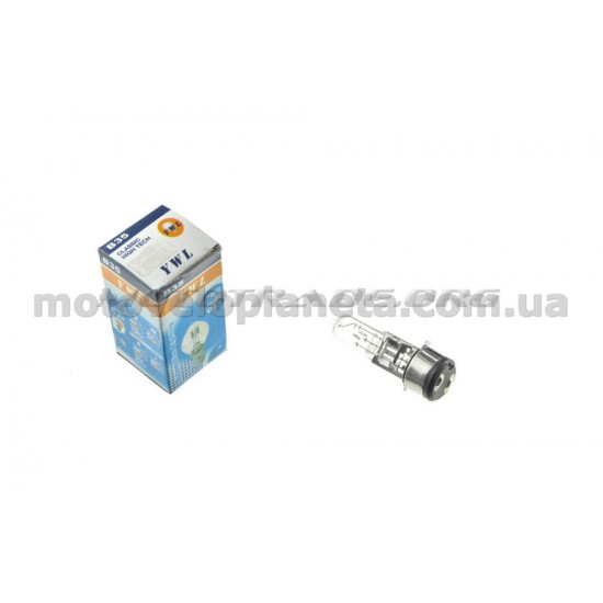 Лампа BA20D (2 уса)   12V 35W/35W   (белая)   YWL, шт