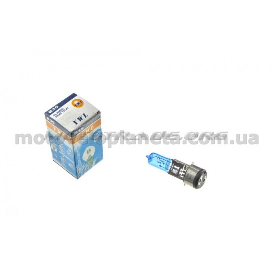 Лампа BA20D (2 уса)   12V 50W/50W   (супер белая)   YWL, шт