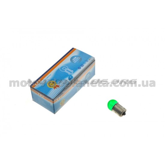 Лампа G18 (поворот, габарит)   12V 10W   (зеленая)   YWL, шт