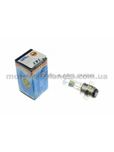 Лампа P15D-25-3 (3 уса)   12V 18W/18W   (хамелеон розовый)   YWL, шт