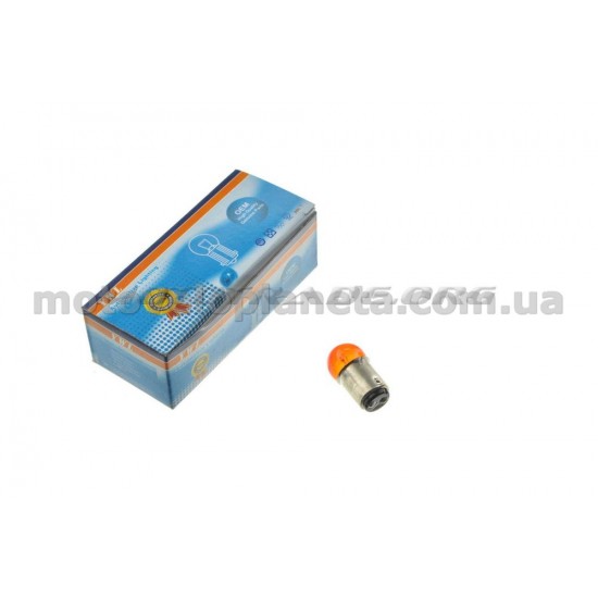 Лампа S25 (двухконтактная)   12V 10W/5W   (стоп, габарит)   (красная)   YWL, шт