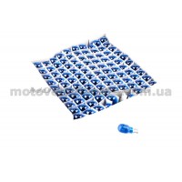 Лампа Т15 (безцокольная)   12V 10W   (поворот, синяя)   YWL, шт