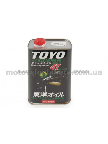Масло   4T, 1л   ж/б   (SAE 10W-40, полусинтетика)   TOYO   (#VB), шт