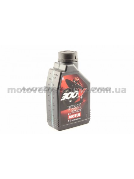 Масло   4T, 1л   (синтетика, 10W-40, 300V FACTORY LINE ROAD RACING)   MOTUL   (#104118), шт