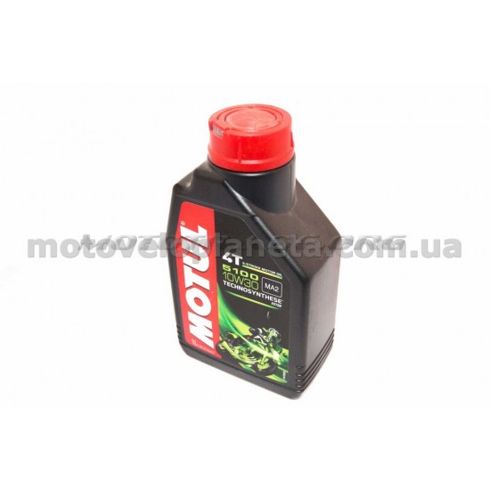 Масло   4T, 1л   (полусинтетика, 10W-30, 5100, API SL/SJ/SH/SG)   MOTUL   (#104062), шт