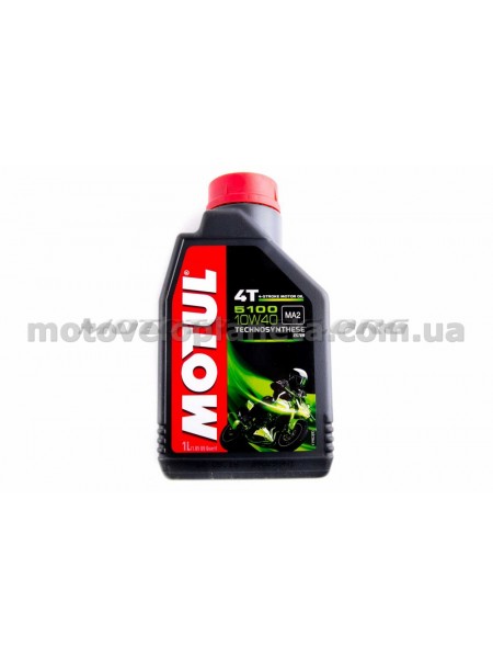 Масло   4T, 1л   (полусинтетика, 10W-40, 5100, API SL/SJ/SH/SG)   MOTUL   (#104066), шт