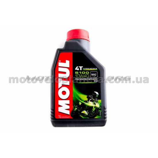 Масло   4T, 1л   (полусинтетика, 10W-40, 5100, API SL/SJ/SH/SG)   MOTUL   (#104066), шт