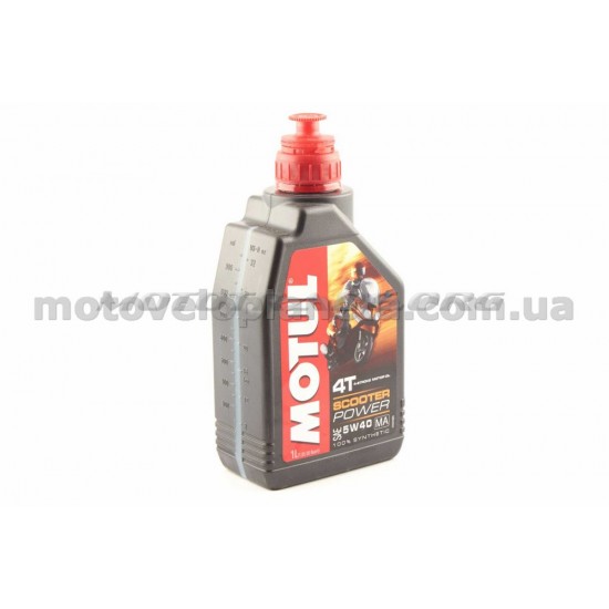 Масло   4T, 1л   (синтетика, 5W-40, Scooter Power, API SN/SM/SL/SJ)   MOTUL   (#105958), шт