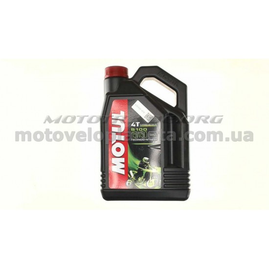 Масло   4T, 4л   (полусинтетика, 15W-50, 5100, API SL/SJ/SH/SG)   MOTUL   (#104083), шт