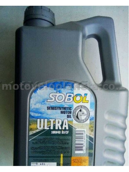 Масло   автомобильное, 4л   (SAE 10W-40, полусинтетика, ULTRA)   SOBOL   (#GPL), шт