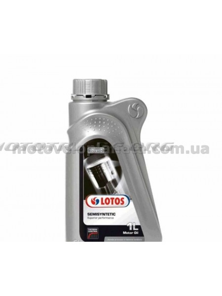Масло   автомобильное, 1л   (SAE 10W-40, полусинтетика, MOTOR SEMISYNTETIC SL/CF)   LOTOS   (#GPL), шт
