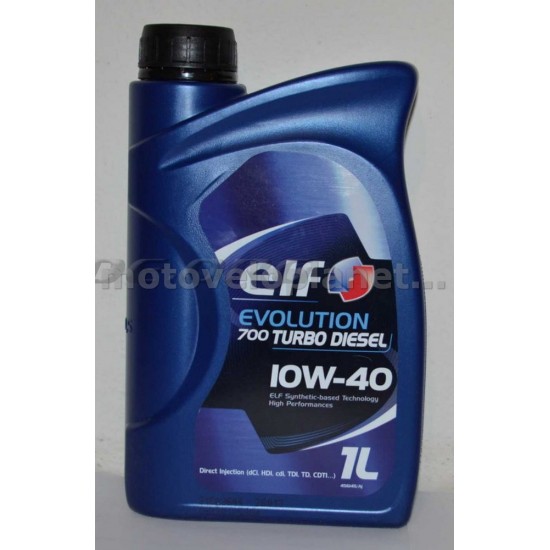 Масло   автомобильное, 1л   (SAE 10W-40, полусинтетика) (Evolution 700 TURBO DIESEL 10W-40 )   ELF   (#GPL), шт