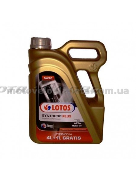 Масло   автомобильное, 5л   (SAE 5W-40, синтетика) (Synthetic Plus)   LOTOS   (#GPL), шт