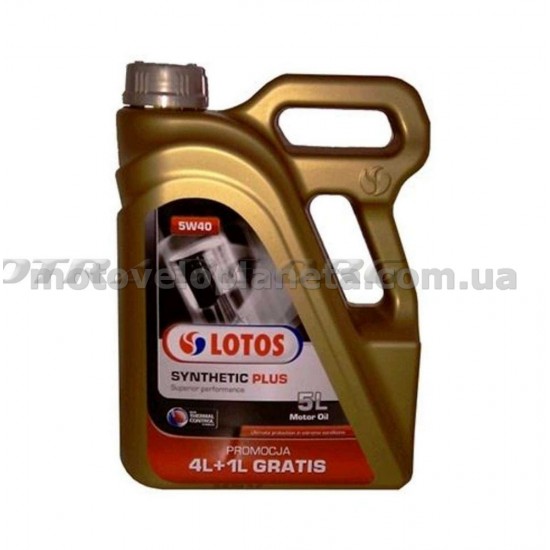 Масло   автомобильное, 5л   (SAE 5W-40, синтетика) (Synthetic Plus)   LOTOS   (#GPL), шт