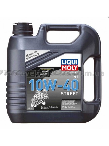 Масло   4T, 4л   (полусинтетика, 10W-40, STREET)   LIQUI MOLY   #7512, шт