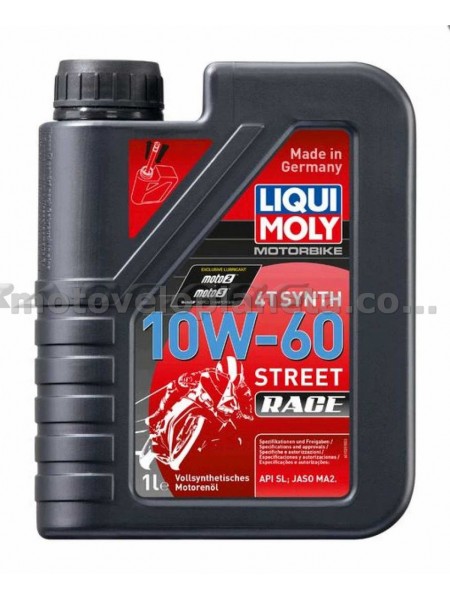 Масло   4T, 1л   (синтетика, 10W-60, Motorbike 4T Synth Street Race, для гонок)   LIQUI MOLY   #1525, шт