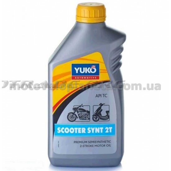 Масло   2T, 1л   (полусинтетика, SCOOTER SYNT, JASO, ISO-L-EGC, API TC)   YUKO, шт
