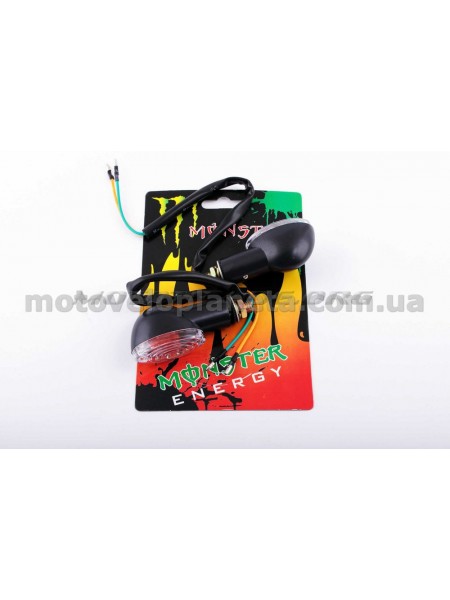 Повороты мини (пара) овальные (черные, прозрачные) XJB, пара Повороты мини (пара) овальные (черные, прозрачные) XJB, пара
