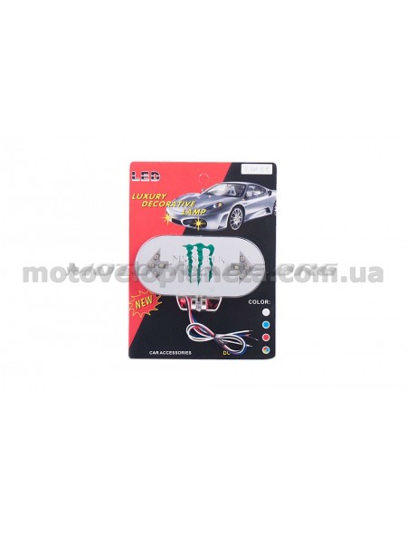 Стоп-сигнал диодный с поворотами (в сборе) универсальный (желтые, MONSTER ENERGY) (mod:JC-605) JCAA, шт Стоп-сигнал диодный с поворотами (в сборе) универсальный (желтые, MONSTER ENERGY) (mod:JC-605) JCAA, шт