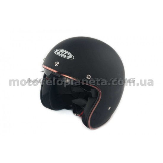 Шлем открытый   (mod:FX-510) (size:L, черный, матовый)   FGN, шт