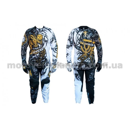 Костюм кроссовый  (черно-белый size L)   SCOYCO, шт