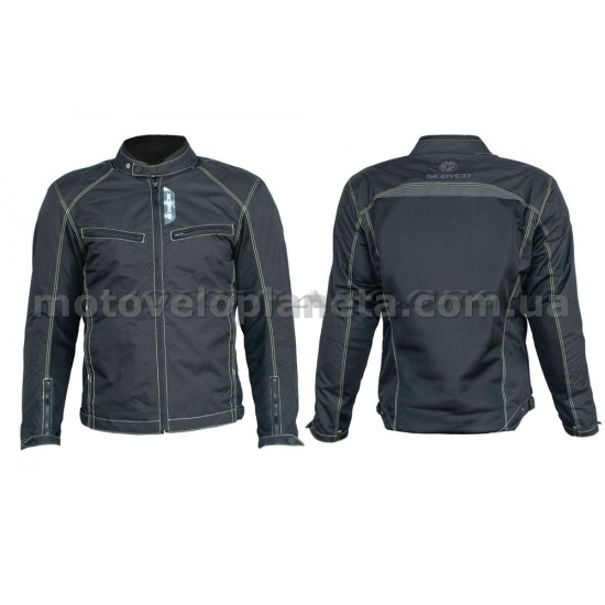 Мотокуртка   (кожзам) (черная, усиление на плечах, груди size XL), шт