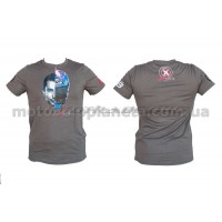Футболка (серая. рисунок лицо/шлем size XL), шт