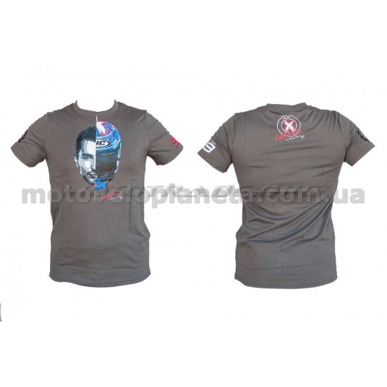 Футболка (серая. рисунок лицо/шлем size XL), шт